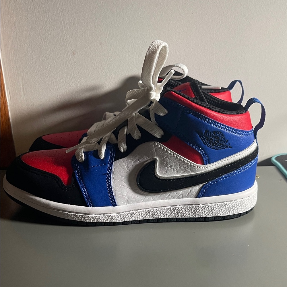 Jordan Kids' Red, Blue, and White Sneakers